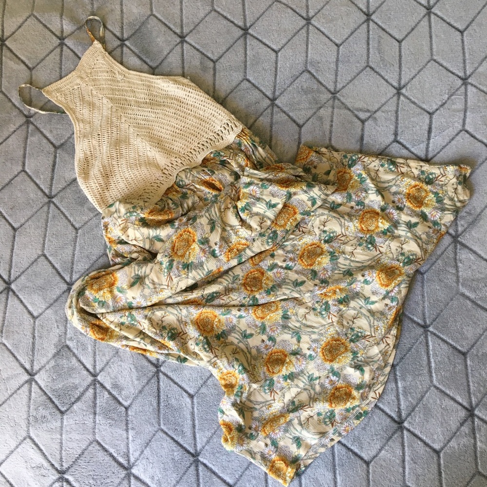 Floral Crochet Maxi Dress